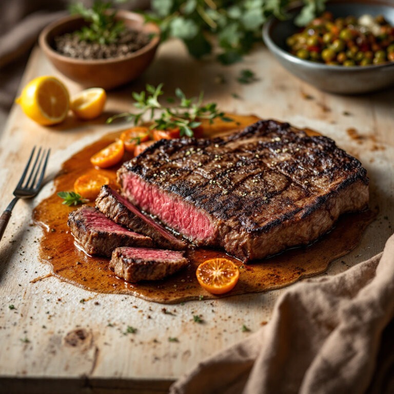 Bœuf (steak maigre, cuit)