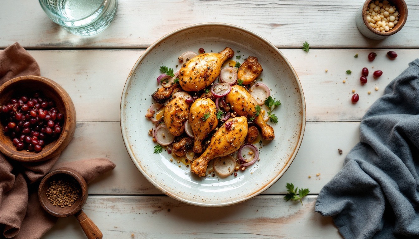 Musakhan (poulet aux oignons et sumac)