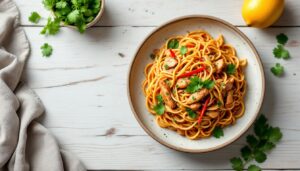 Pad thaï au poulet