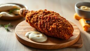 Pilon de poulet pané et frit