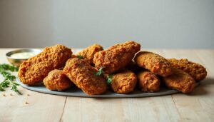 Poulet pané et frit