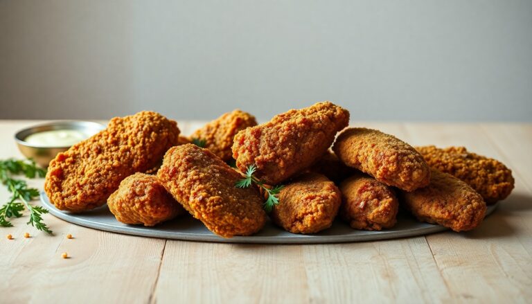 Poulet pané et frit