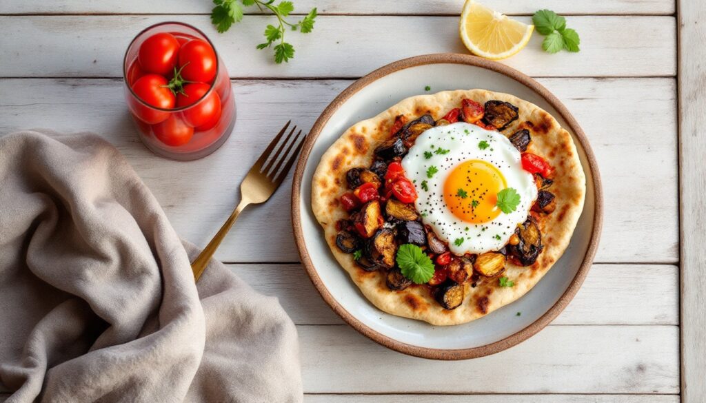 Sabich (pita aubergine et œuf)