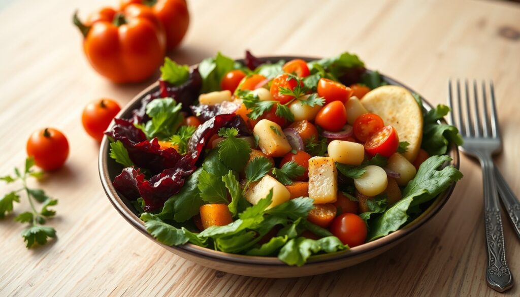 Salade de légumes sans sauce