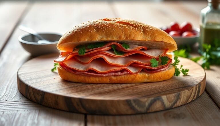 Sandwich au jambon de poulet