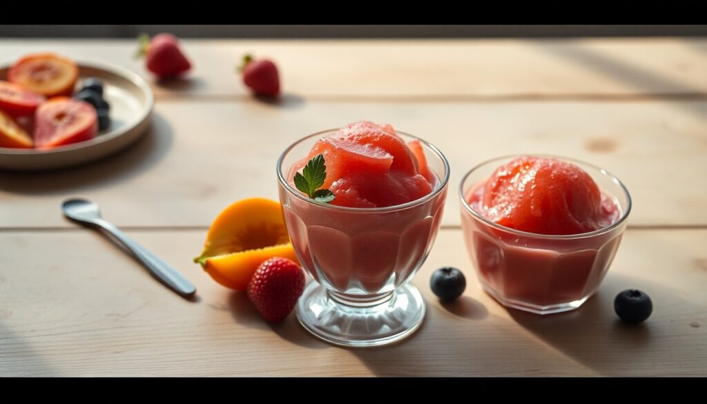 Sorbet allégé en sucre