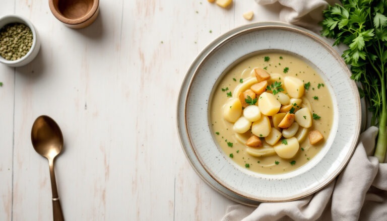 Soupe de poireaux et pommes de terre