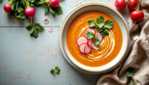 Soupe de fanes de radis (anti-gaspi)