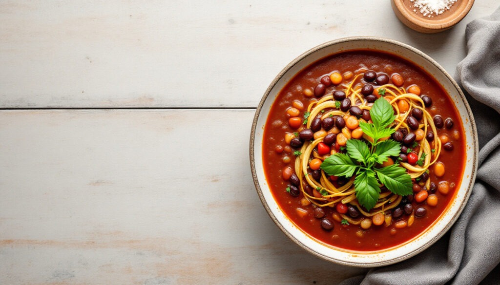 Soupe de haricots noirs épicée
