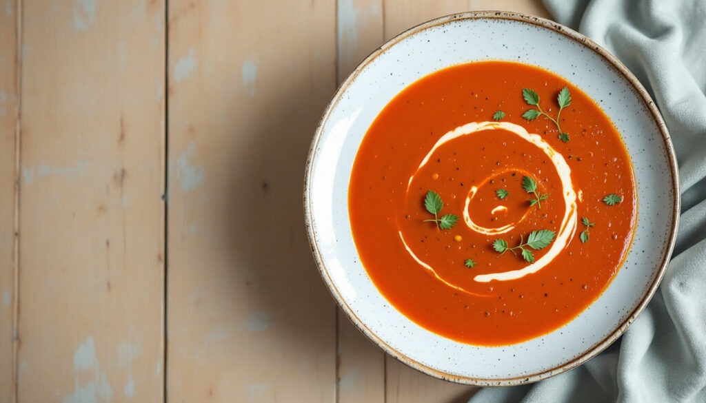 Soupe de lentilles corail à la tomate