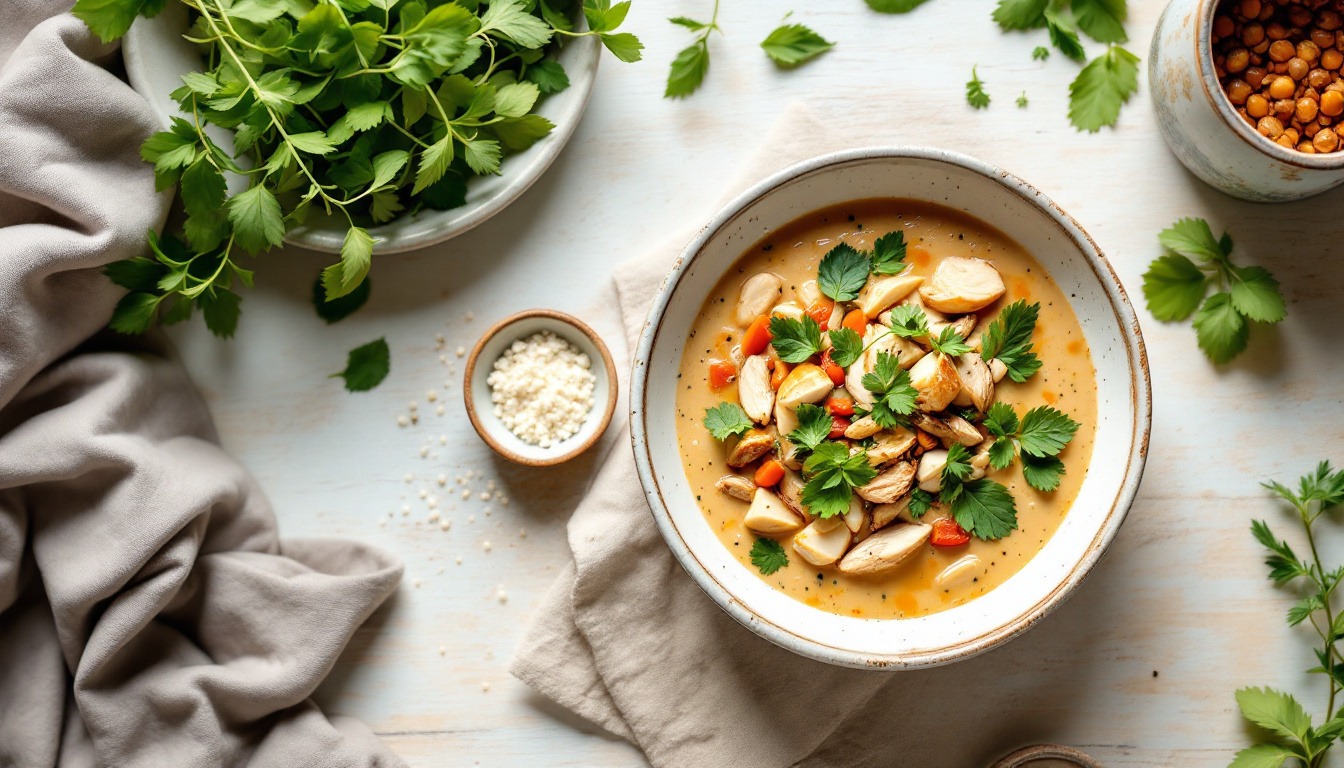 Soupe thaï coco et poulet