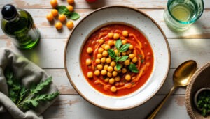 Soupe de tomate et pois chiches