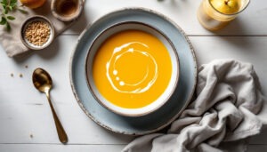 Velouté de courge et poire
