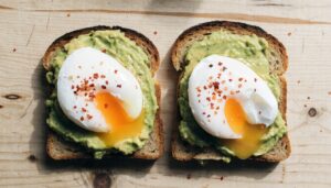 Avocado toast with poached egg