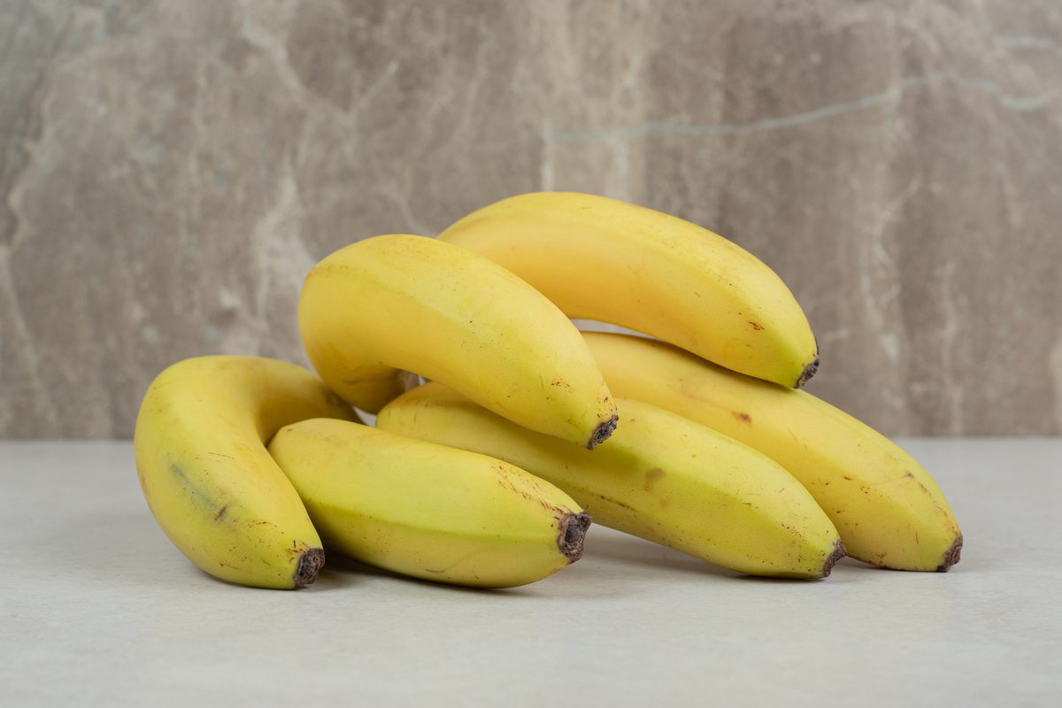 Ripe bananas on a table