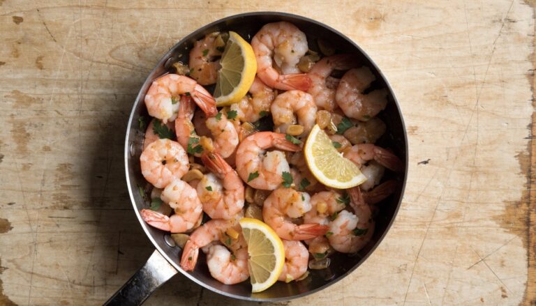 Crevettes sautées à l&rsquo;ail et au citron