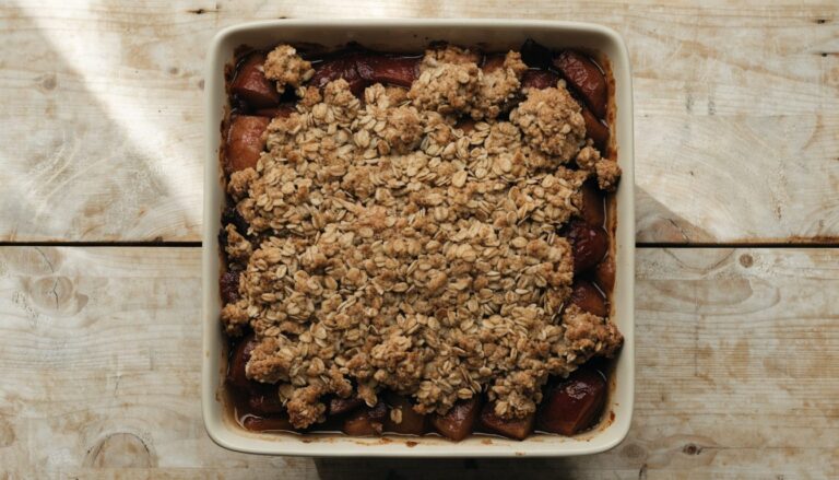Crumble pommes-flocons d&rsquo;avoine