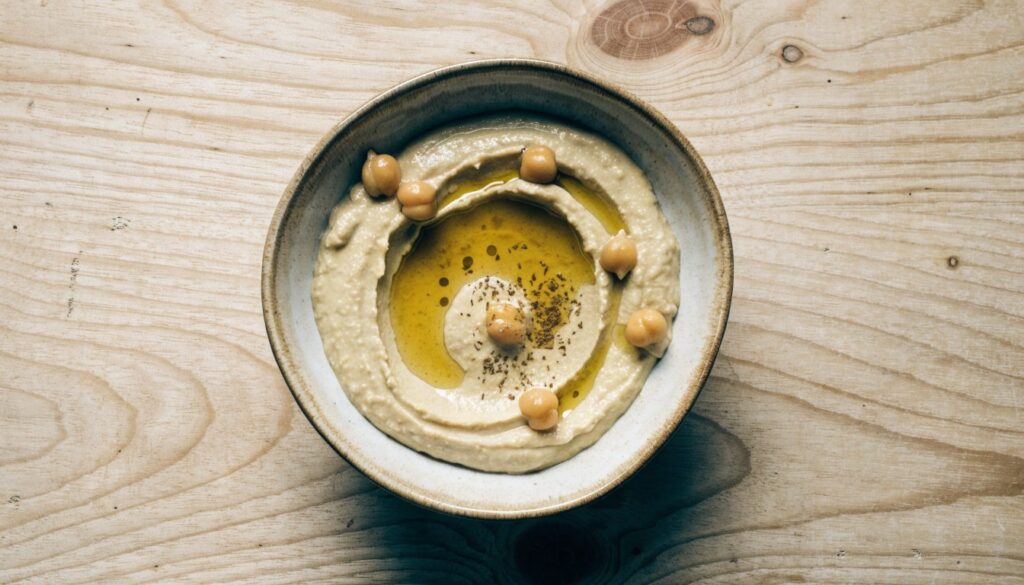 Homemade hummus