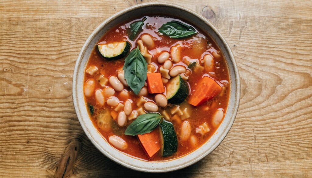 Minestrone (Italian vegetable soup)