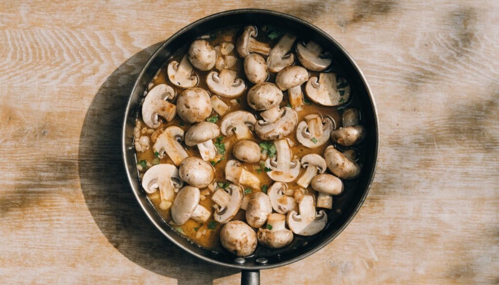 Sautéed mushrooms with garlic and parsley