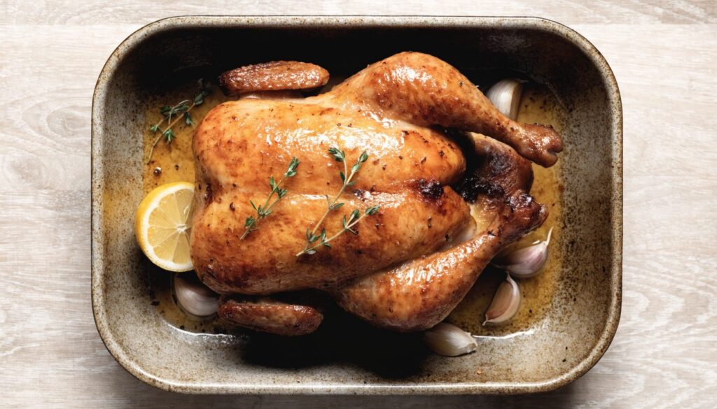 Oven-roasted chicken