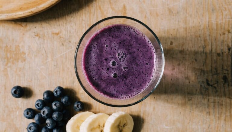 Smoothie banane-myrtilles