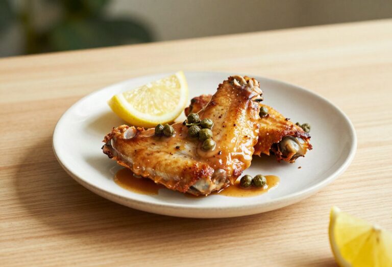 Skate wing with capers