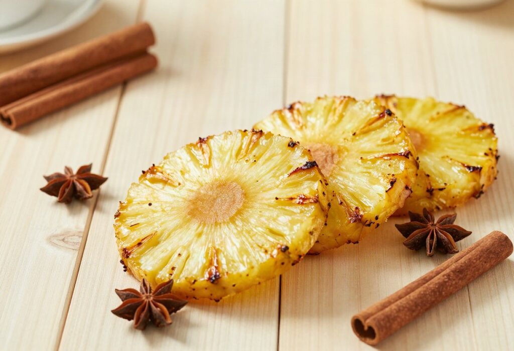 Roast pineapple with spices