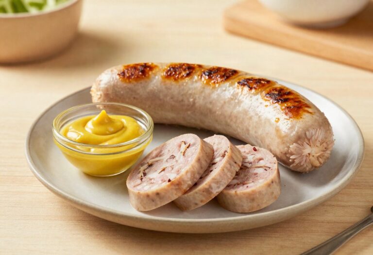Grilled andouillette and mustard