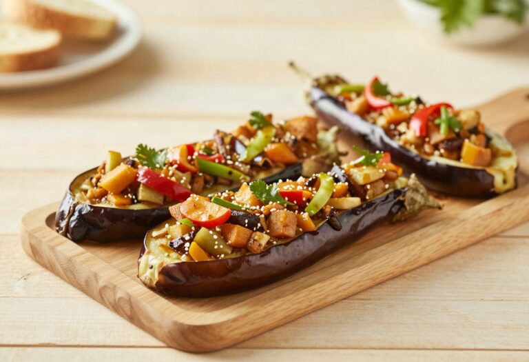 Aubergines farcies aux légumes