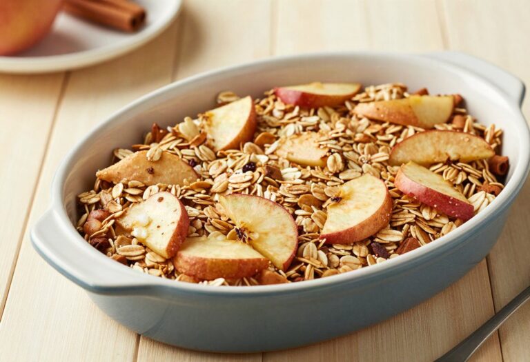 Baked oats pomme-cannelle protéinés