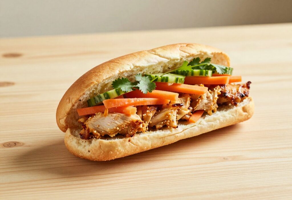 Light chicken banh mi