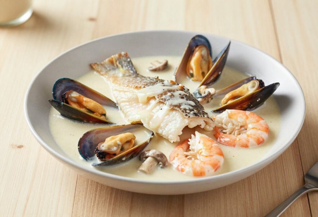 Seafood blanquette