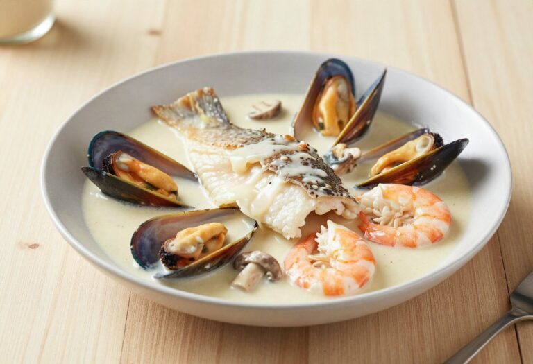Seafood blanquette