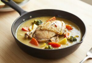 Light chicken and vegetable blanquette