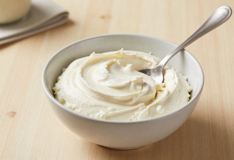 Bowl of creamy mascarpone