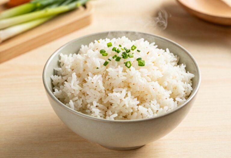Bowl of cooked Thai rice