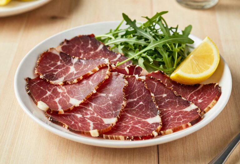 Bresaola, rocket and lemon