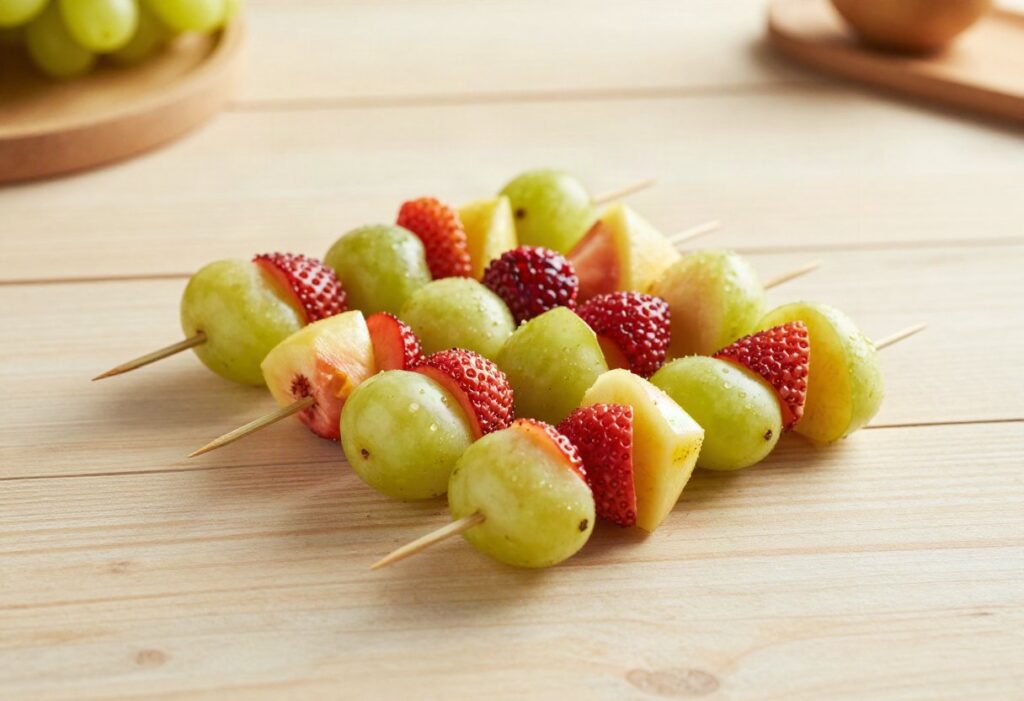 Fresh fruit skewers