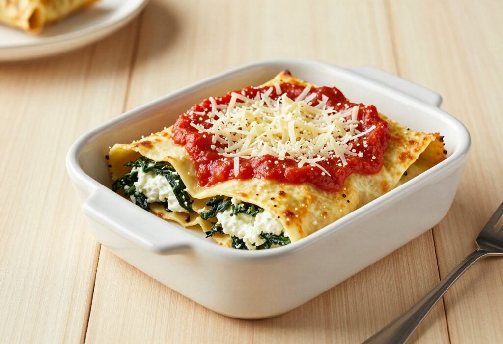 Spinach and ricotta cannelloni