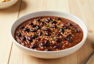 Chili végétarien haricots noirs et quinoa