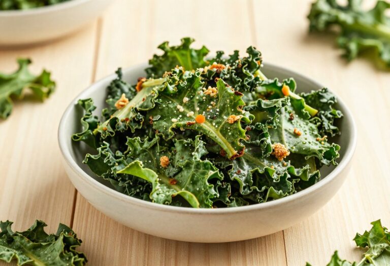 Chips de chou kale au four