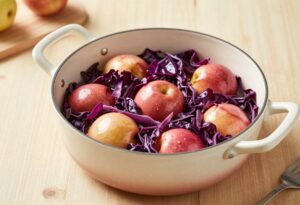 Chou rouge braisé aux pommes