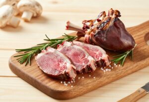 Grilled sliced lamb's heart