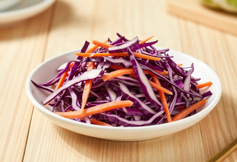 Coleslaw allégé chou rouge et carotte