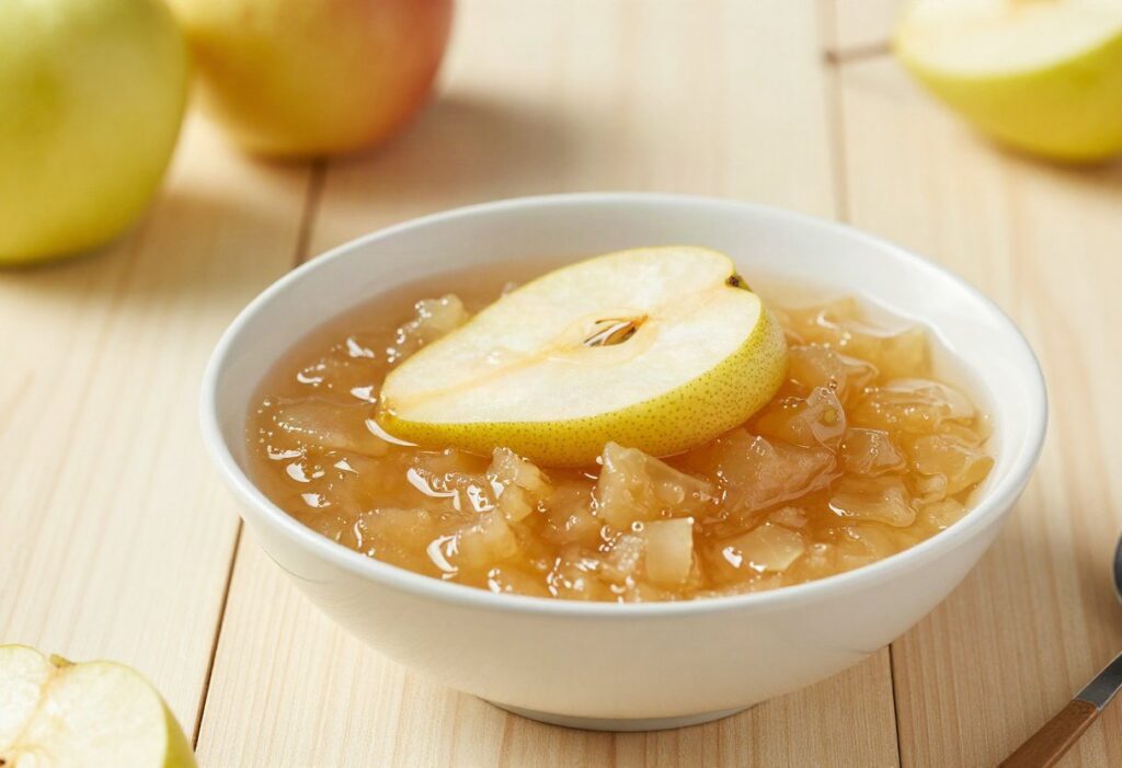 Apple and pear compote with no added sugar