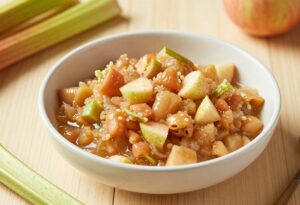 Compote rhubarbe et pomme sans sucre ajouté