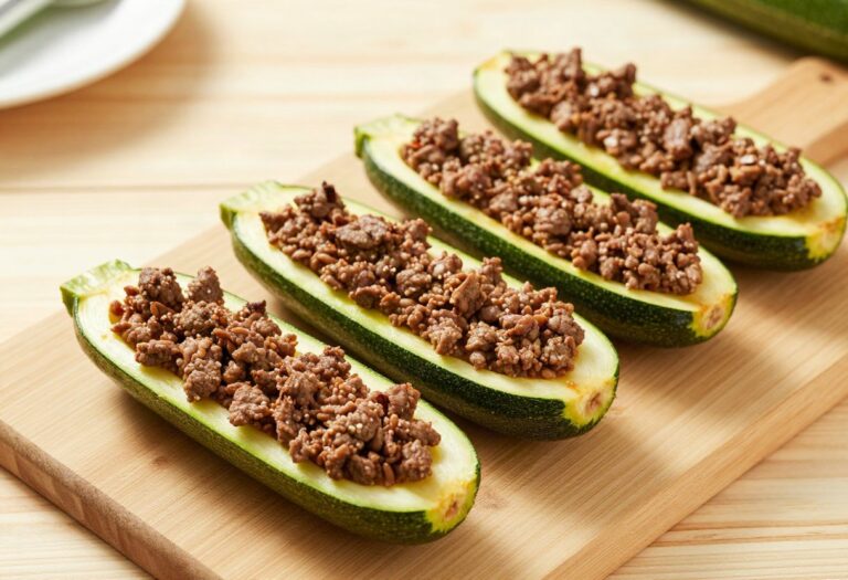 Courgettes farcies au bœuf haché