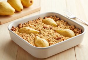 Crumble poires-amandes
