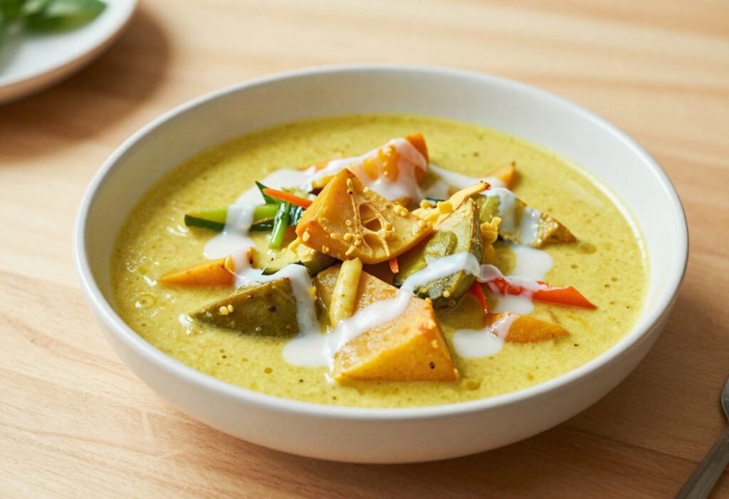 Vegetable curry with coconut milk